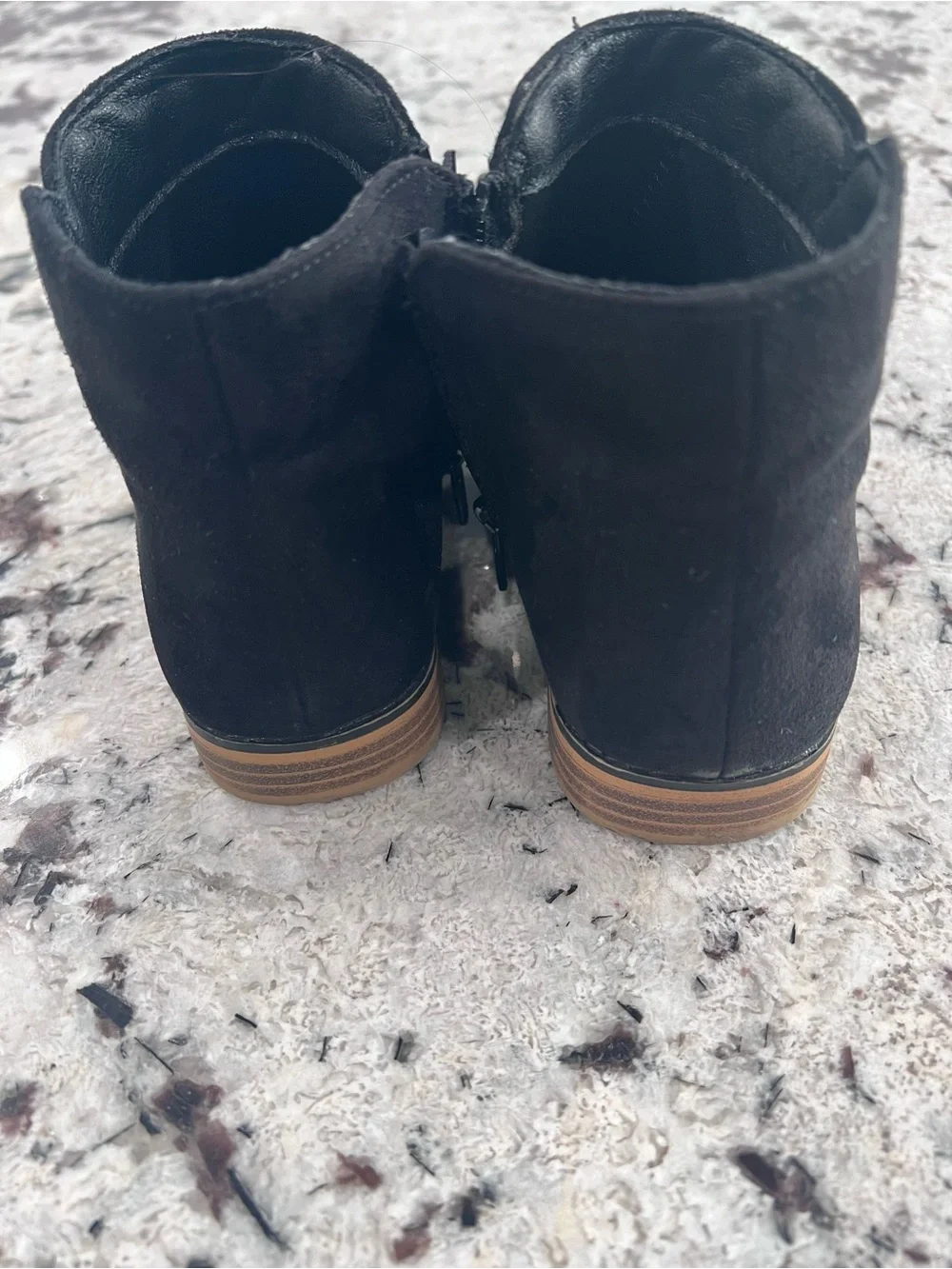 Black Women's Ankle Boots - Classic Zip-Front